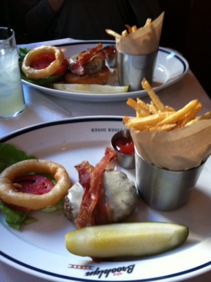 Guess how much the burgers were? (Jeopardy Tune plays)... Answer: "What is $18.95-- each!" Welcome to NYC!