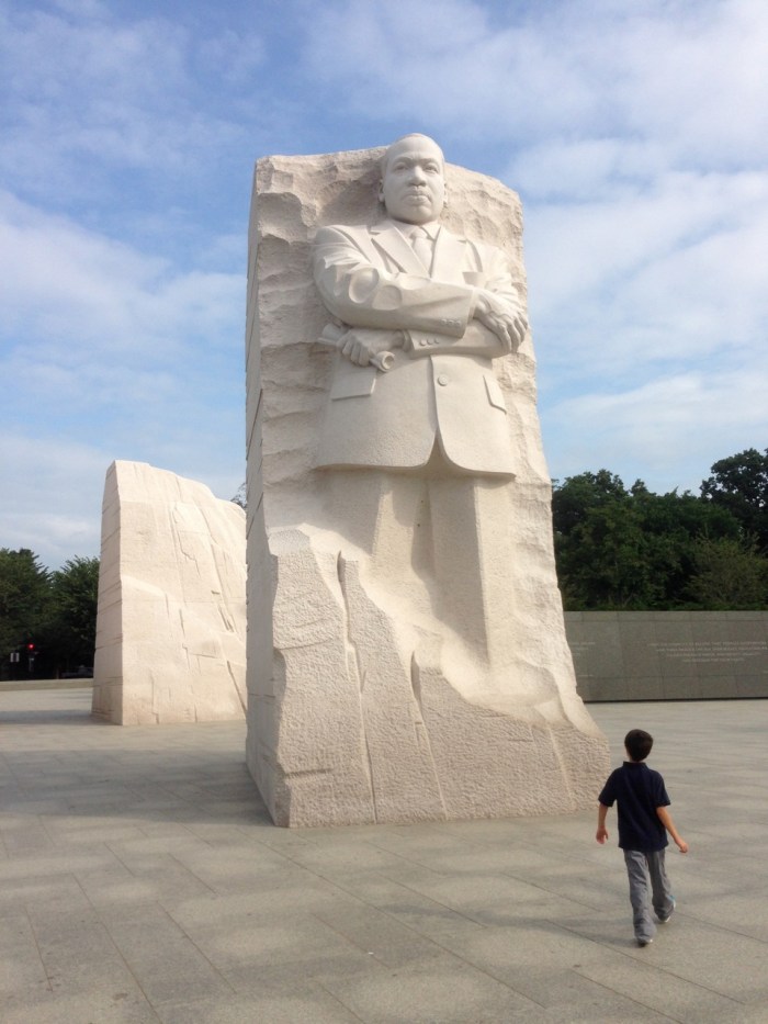 Little M. at the MLK Memorial